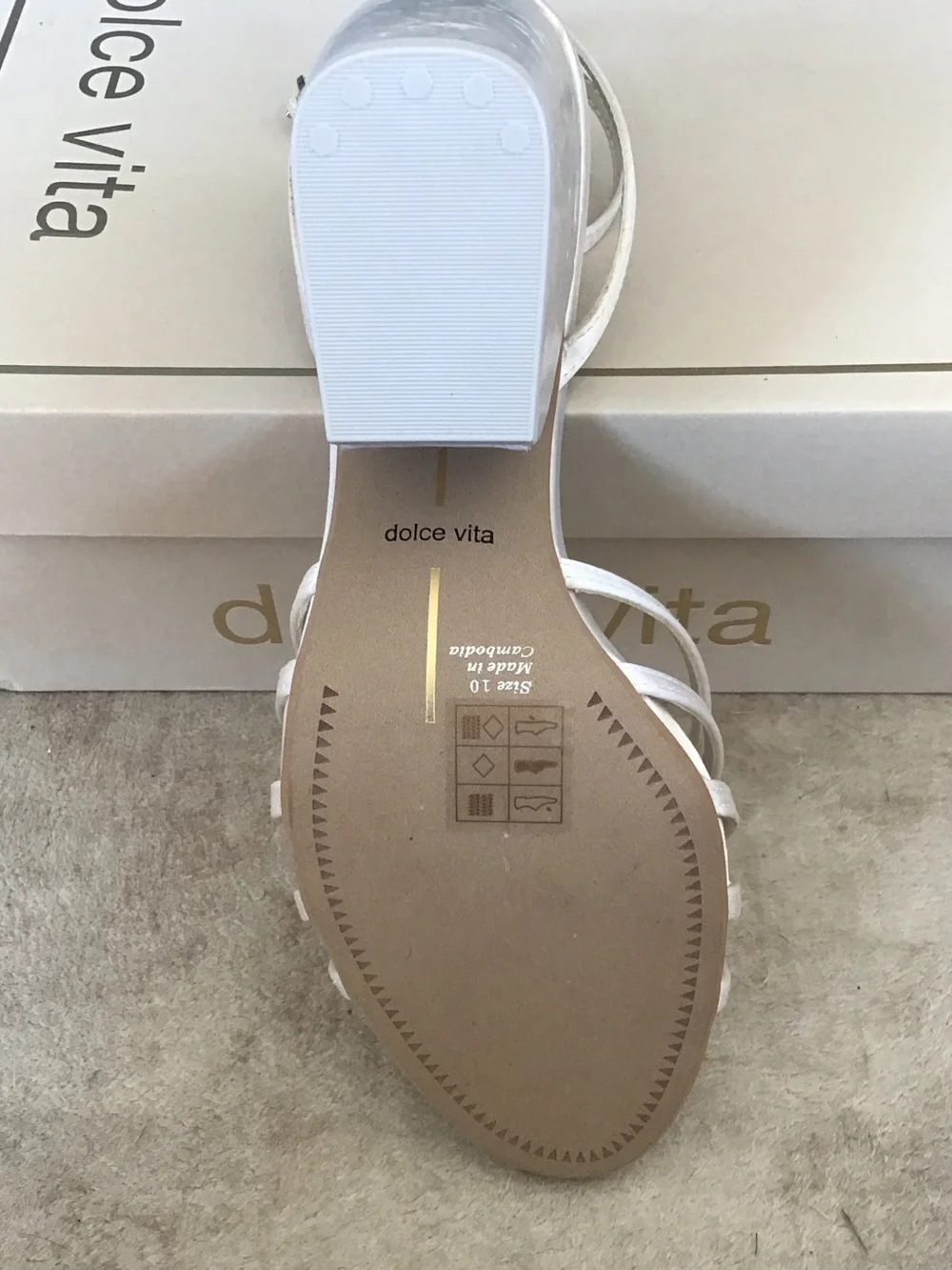Dolce Vita Ronica White Strappy Block Heel Sandals with Ankle Wrap